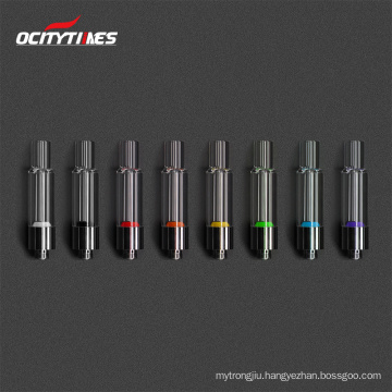 2021 new trending empty 1.0ml 0.5ml customized color glass cbd vape